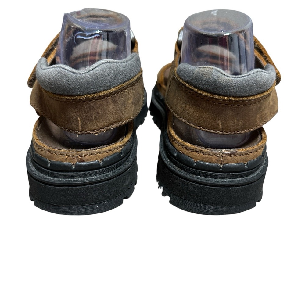 VTG Y2K Skechers Women's Chunky Leather Platforms Sandals Size 7 Brown Grunge - Picture 11 of 16